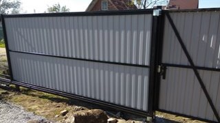 Купить сваи для ворот в Вольск. Заказать ворота на сваях под ключ от 21868 руб
